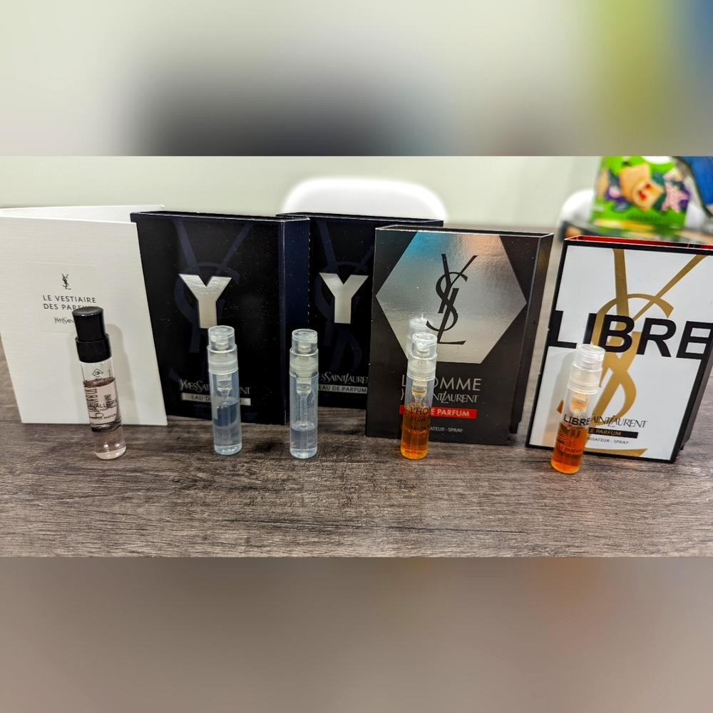 5 Yves Saint Laurent YSL Cologne Samples Mix